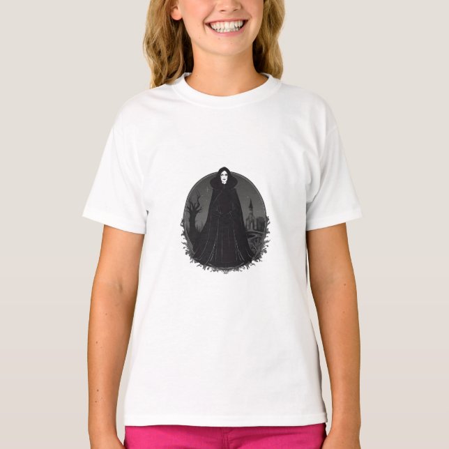 T-shirt Sorcière gothique Salem à minuit (Devant)