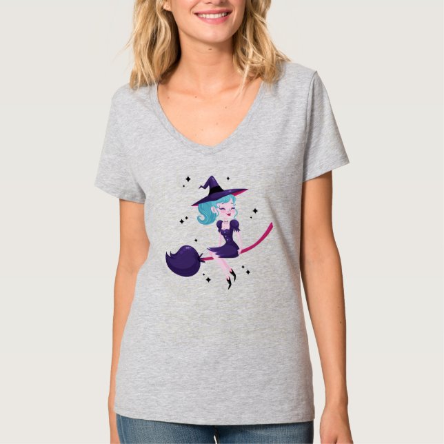 T-shirt Sorcière mignonne (Devant)