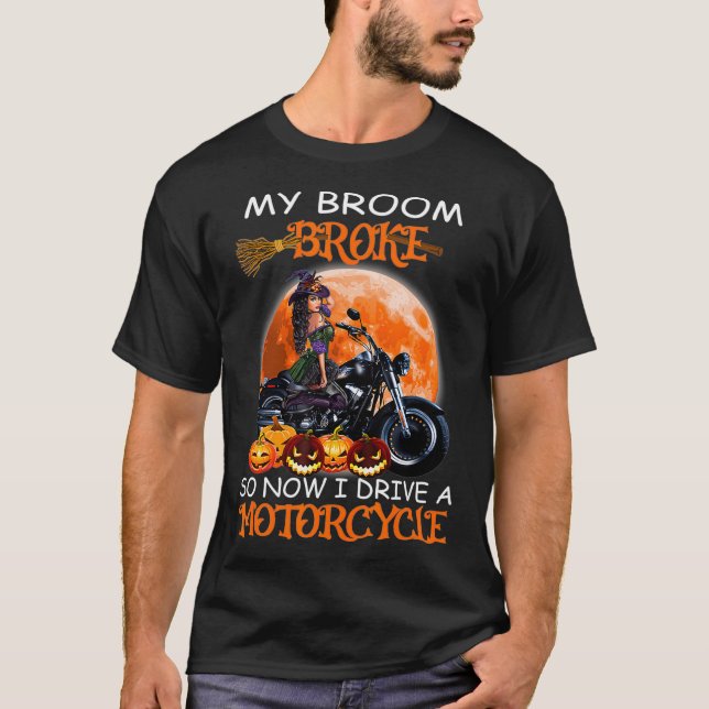 T-shirt Sorcière Mon Balcon Broke Donc Maintenant Je Condu (Devant)