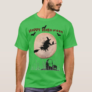 T-shirt Sorcière shamrock Green Halloween