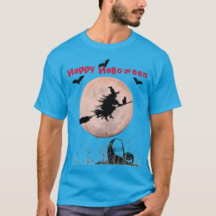 T-shirt Sorcière turquoise d'Halloween