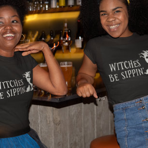 T-shirt Sorcières à siroter Bachelorette d'Halloween Octob