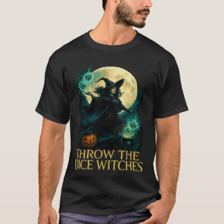 T-shirt Sorcières Lancer Les Dés Halloween Épouvantable Jo