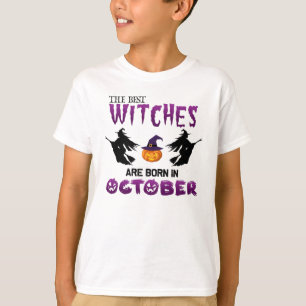 T-shirt Sorcières Nées En Octobre, Halloween sorcière Anni