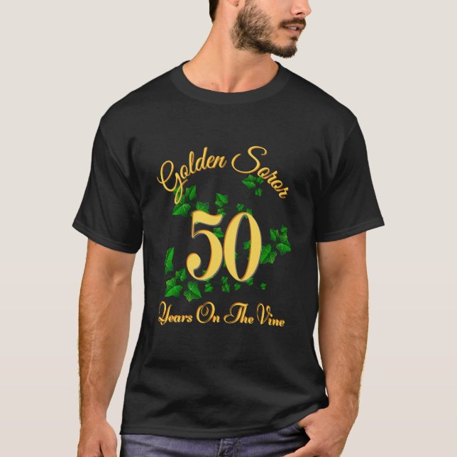 T-shirt Soror - 50 Ans Sur La Vigne - Premier Noir (Devant)