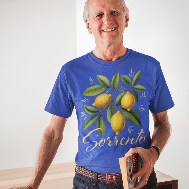 T-shirt Sorrento Lemon Branche Élégante italienne (Créateur téléchargé)