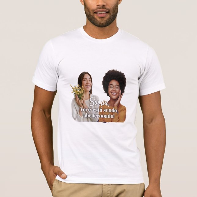 T-shirt Sorria, você está sendo abençoado (Devant)