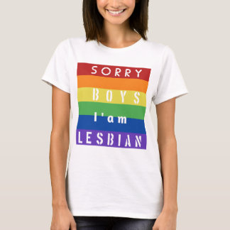 T-shirt sorry boys je suis lesbienne