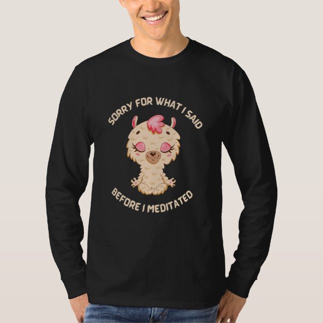 T-shirt Sorry For What I Said Befoure I Meditated (Devant)