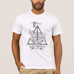 T-shirt Sort Harry Potter   Graphisme des RELIQUES DE LA M