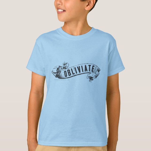 T-shirt Sort Harry Potter | Obliviate (Devant)