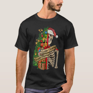 T-shirt Sorta Merry Sorta Effrayant Rétro Squelette Noël H