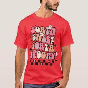 T-shirt Sorta Sweet Sorta Spooky Retro Groovy Funny Hallow