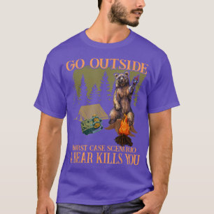 T-shirt Sortez du pire scénario Coque Un ours vous tue Sal