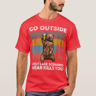 T-shirt Sortez Du Pire Scénario Coque Un Ours Vous Tue Vi