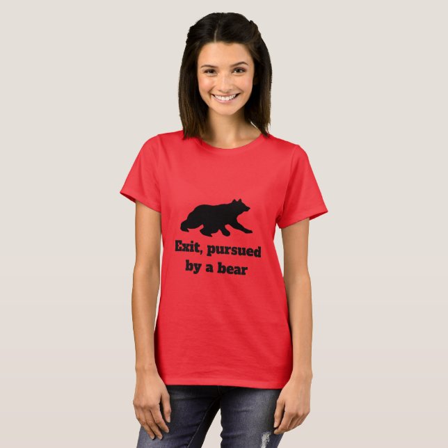 T-shirt Sortez, poursuivi par un ours - chemise de (Devant entier)