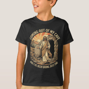 T-shirt Sortir de la chemise de grotte Jésus Christian Rel