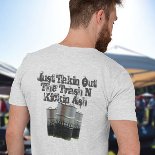 T-shirt Sortir les poubelles fumeurs de barbecue à tambour