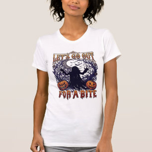 T-shirt Sortons Mordre Fantômes Citrouilles Chauves-Souris