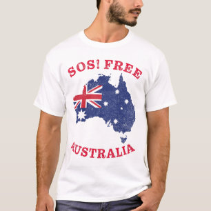 T-shirt SOS ! Australie libre - Liberté et droits Australi