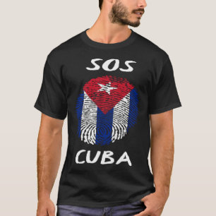 T-shirt SOS Cuba ADN cubain Cuba Libre Liberté & Libertad