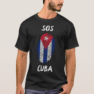 T-shirt SOS Cuba ADN cubain Cuba Libre Liberté & Libertad