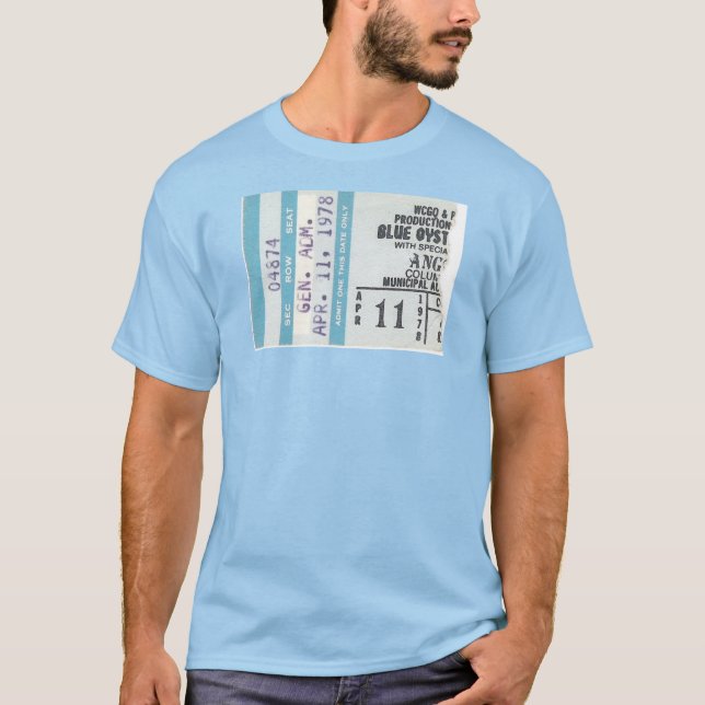 T-shirt Souche d'huître de billet bleu de culte/ange 1978 (Devant)
