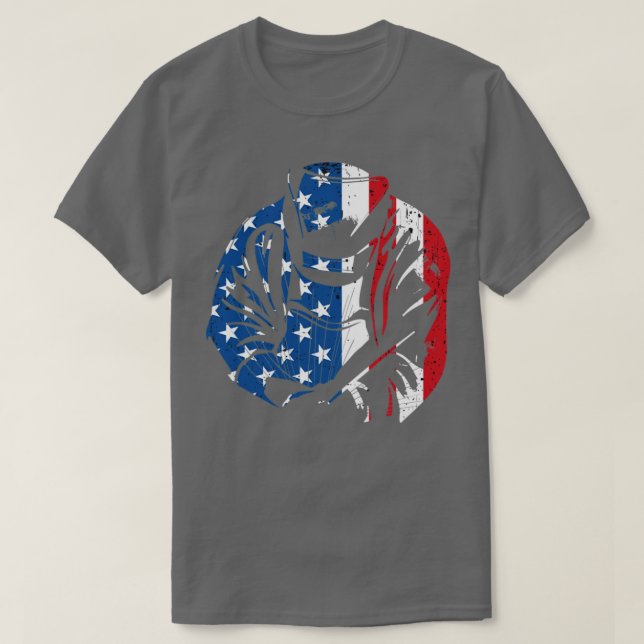 T-shirt Soudage du drapeau américain (Design devant)