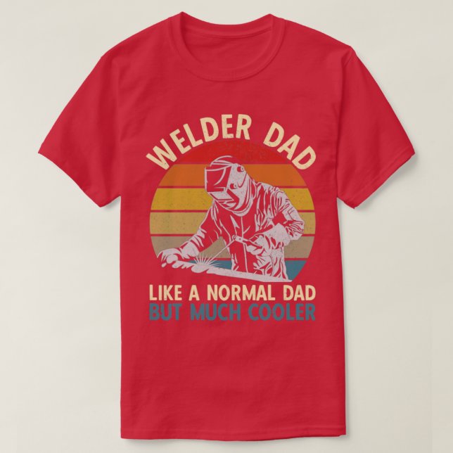 T-shirt Soudage Papa Retro Welder (Design devant)