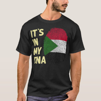 T-shirt Soudan Dans Mon ADN L'Équipe Du Drapeau Soudanais 