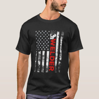 T-shirt Souder américain Drapeau soudé