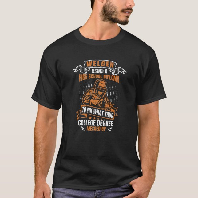 T-shirt Souder avec un diplôme d'études secondaires Metals (Devant)