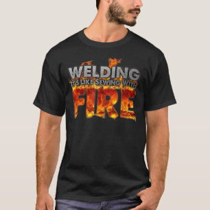 T-shirt Souder c'est comme coudre avec le feu amusant Soud