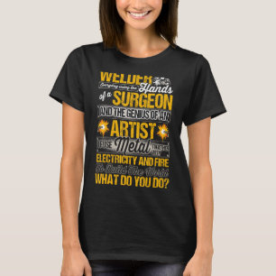 T-shirt Souder Pour Hommes Drôle Soudage Dit Artiste De If