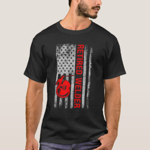 T-shirt Souder Retraité Soudage US Drapeau Vintage Metal W