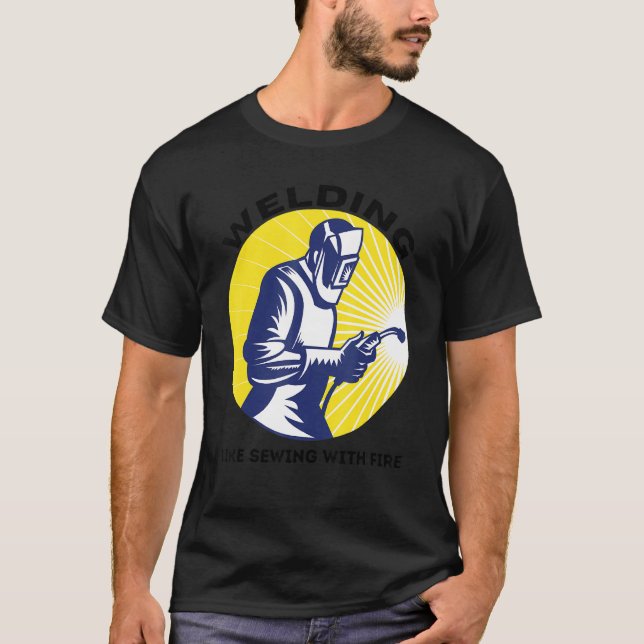T-shirt Souder Son Comme Coudre Avec Souder À Feu Ap (Devant)