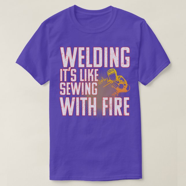 T-shirt Souder Souder Comme Coudre Au Feu (Design devant)