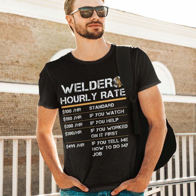 T-shirt Souder Taux Horaire Drôle Soudage Journeyman Forge (Créateur téléchargé)