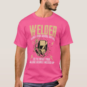 T-shirt Souder Utiliser Le Lycée Diplôme Collège Messed Up