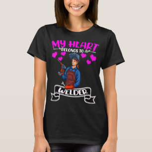 T-shirt Souder Valentine's Day Femme Welder Girl Wife Gi