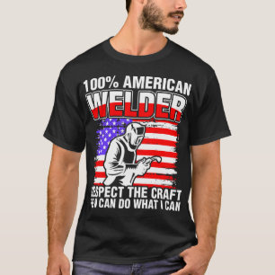 T-shirt Soudeuse d'Américain de 100 pour cent