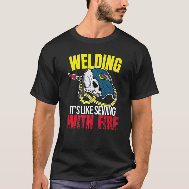 T-shirt Soudure amusante pour hommes C'est comme coudre av (Devant)