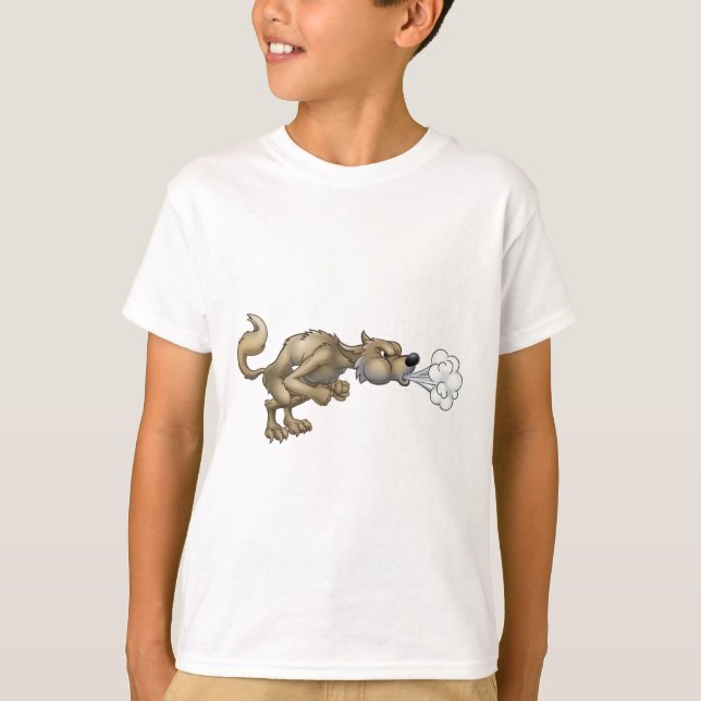 T-shirt Soufflement de loup de petits porcs de la bande (Devant)