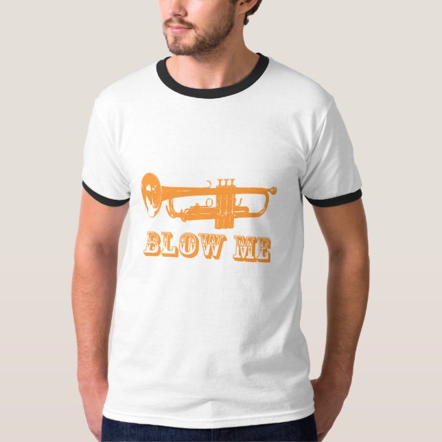 T-shirt Soufflez-moi pièce en t (Devant)
