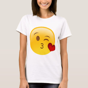 T-shirt Soufflez un autocollant d'emoji de baiser