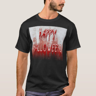 T-shirt Souffrant Happy Halloween sang satiné Mens Tee