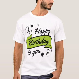 T-shirt Souhaits d'anniversaireT-shirt de base pour hommes