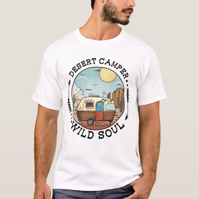 T-shirt Soul sauvage du camping du désert (Devant)