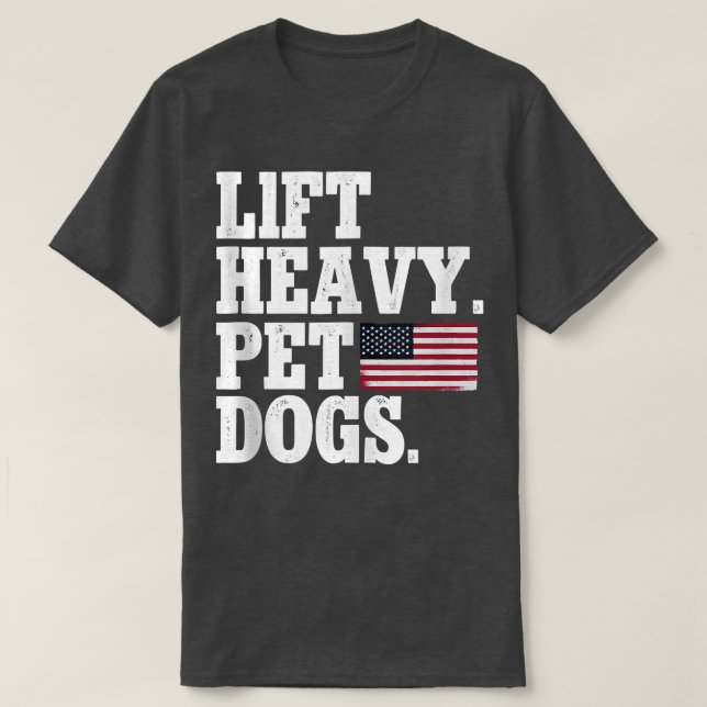 T-shirt Soulever des chiens de compagnie lourds Fitness Gy (Design devant)