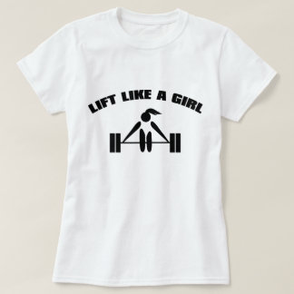 T-shirt Soulevez comme une fille - noir